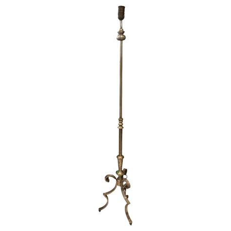 French Silver-Leafed Floor Lamp For Sale at 1stDibs
