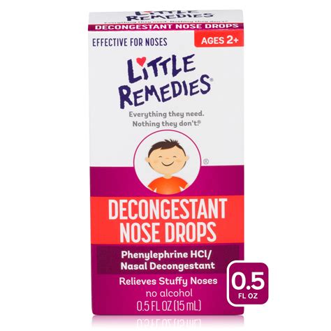 Little Remedies Decongestant Nose Drops, Ages 2 to 6, 0.5 fl oz ...