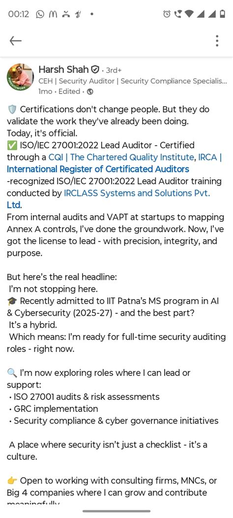 Apply for ISO 9001:2015 QMS Lead Auditor Training Course