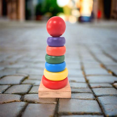 Rainbow Tower Stack Up, Stacking Rings Toy for 3+ yrs – Kids Bestie