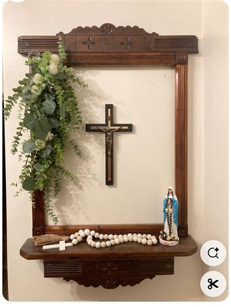 Pin by Kelly Webken on Living room | Home altar catholic, Home altar ...