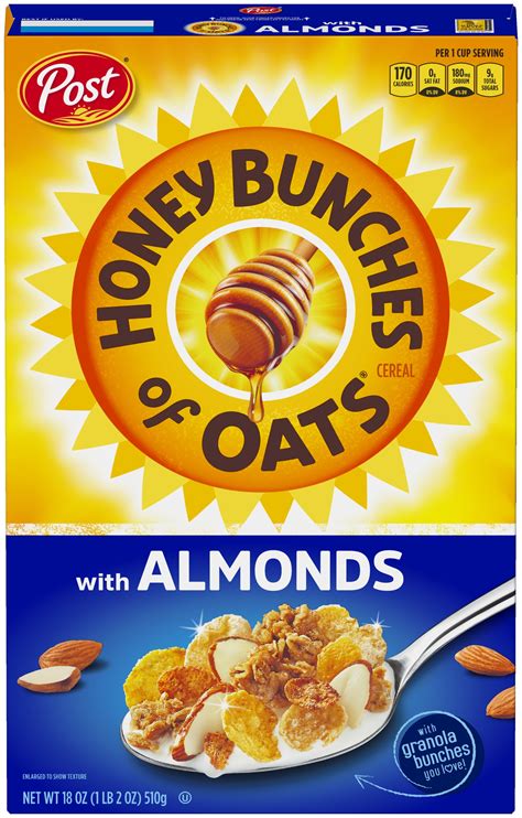 Post Honey Bunches of Oats with Almonds Breakfast Cereal, Family Size ...