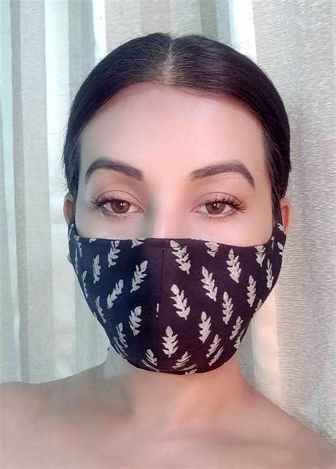 Get Black Cotton Leaf Printed 3 Ply Face Mask at ₹ 245 | LBB Shop