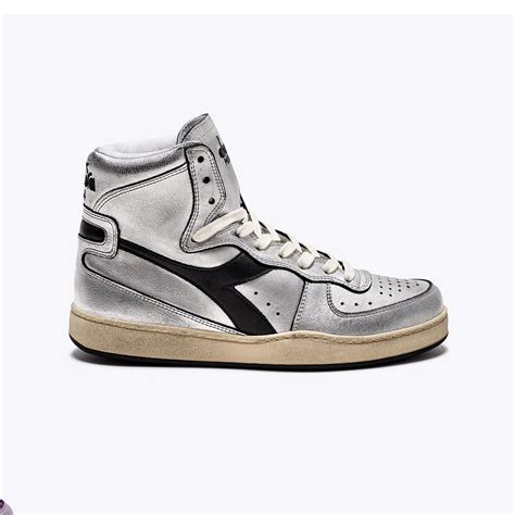Diadora Heritage Mi Basket Silver Used | Margareta Concept Store