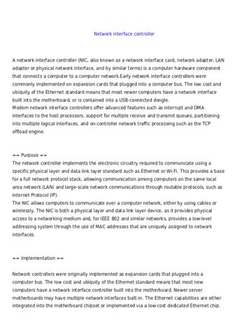 Image result for Network Interface Controller Tutorial
