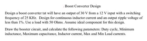 Image result for Boost Converter Design