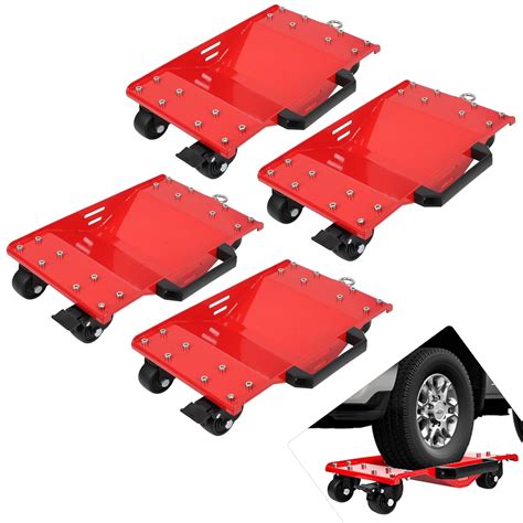 Amazon.com: GARVEE Car Dolly Set of 4 with Tow Hooks, 8000LBS Capacity Car Dollies with Sidebar ...