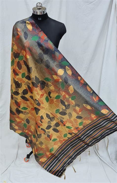 AL Assam Silk Digital Printed Dupattas For Single By AL - ashdesigners.in