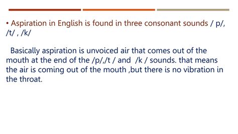 Aspiration and Glottalisation | PPTX