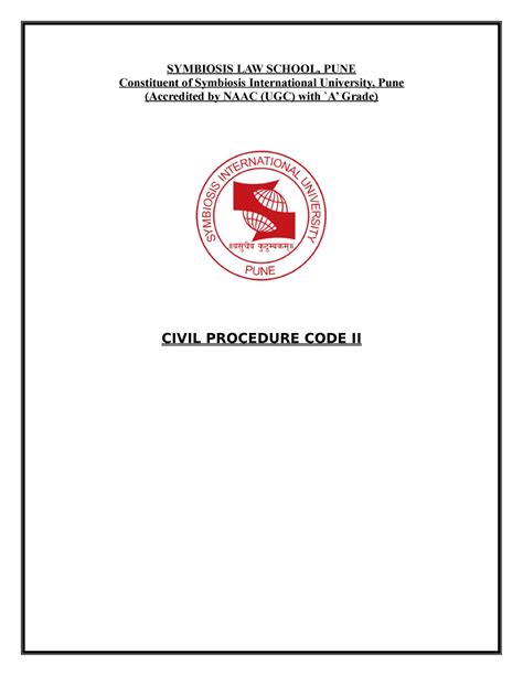 CPC II Assignment - Best document for Civil Procedure Code - SYMBIOSIS ...