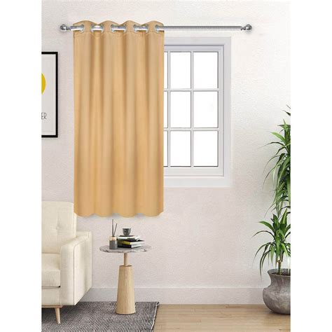 Buy Saral Home Beige Blackout Velvet Curtain (4X5 Feet) Online