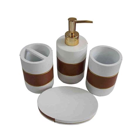 Buy Ivory & Gold Bathroom Set Online in India | Vaaree