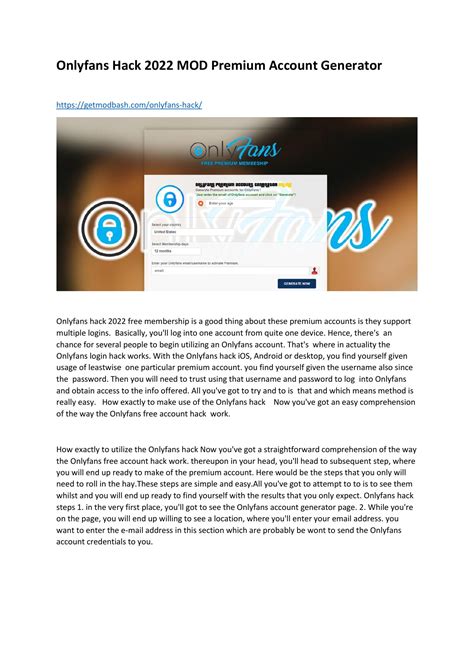 Onlyfans Hack Onlyfans Account Premium Free 2020 Visually Onlyfans hack apk download ios ...