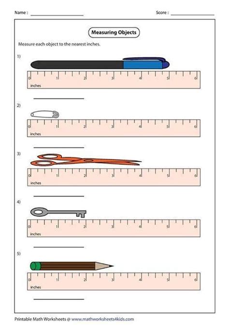 Image result for Measuring Classroom Objects Worksheet