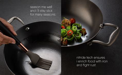 Buy Stahl Blacksmith Plus Cast Iron Kadhai, Light Weight Iron Kadai ...