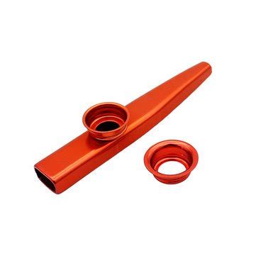 Orff Alloy Metal Kazoo Flute Diaphragm Mouth Flute Harmonica - Red ...