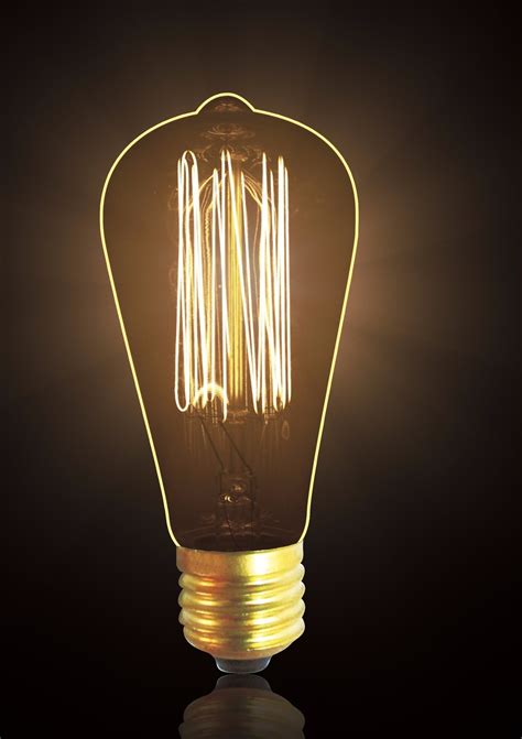 Tungsten Lamp St46 Carbon Filament Bulb High Performance Edison Style ...