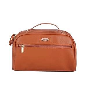 Buy HIMART Travel Toiletry Bag PU Leather Grooming kit, 2 Handles ...