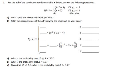 Image result for How to Solve Continuous Random Variable