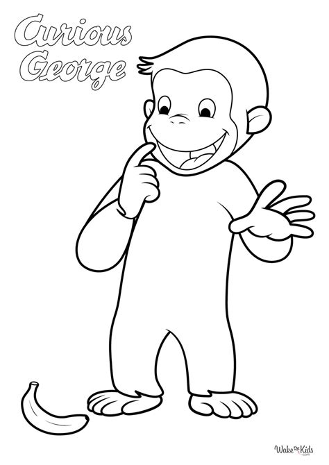 Curious George Coloring Pages (Free Printable PDFs) | WakeTheKids