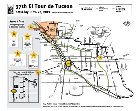 Map Of Tour De Tucson - Printable Maps Online