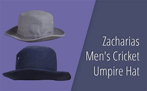 Zacharias Men's Cricket Umpire Hat Pack of 2 Dark Grey & Navy Blue ...