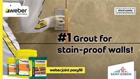 Epoxy tile grout | Weber.joint poxy & poxyfill | Saint Gobain