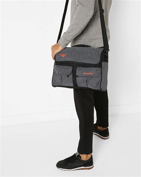 Buy Black Wildcraft Colourblock Messenger Bag with External Pouches | AJIO