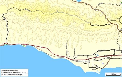 Los Padres NF, Santa Barbara - California Trail Map