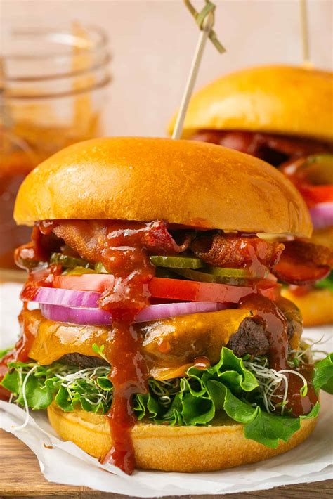 Frozen BBQ Bacon Burgers in the Air Fryer - Oh Snap Macros