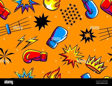 Cartoon Boxing Pattern 的图像结果