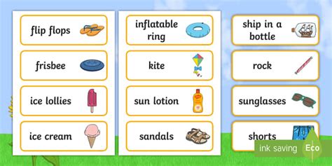 Seaside Souvenir Shop Labels (Role Play) (teacher made)