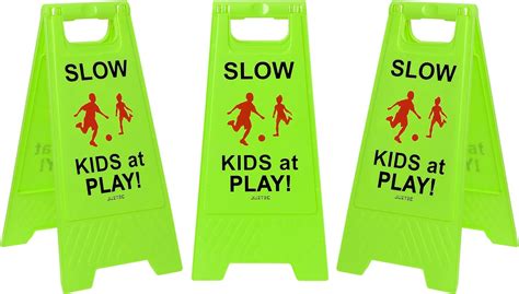 Buy Juztec Slow Children Playing Sign For Street, Caution Kids At Play ...
