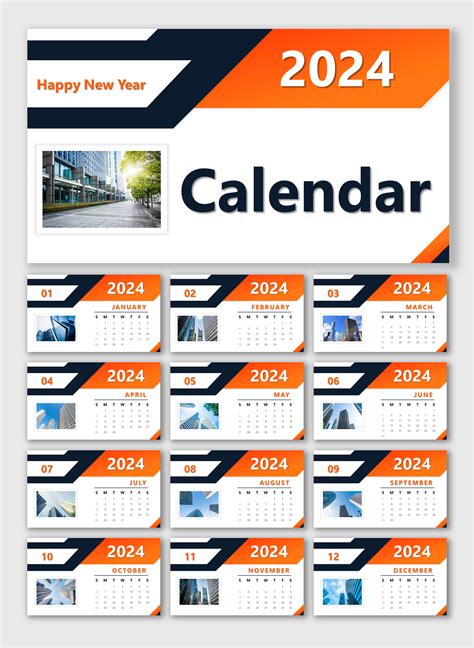 2024 Calendar With Holidays Powerpoint Calendar 2024 Printable