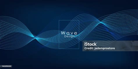 Abstract Vector Wave Flow Sound Oscillation Design Flowing Particle ...