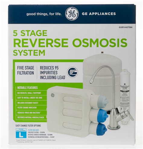 GXRV40TBN | GE REVERSE OSMOSIS 5 STAGE PREMIUM WATER FILTRATION SYSTEM ...