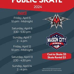 Mason City Public Skate, 111 S. Washington Ave., Mason City, IA, United ...