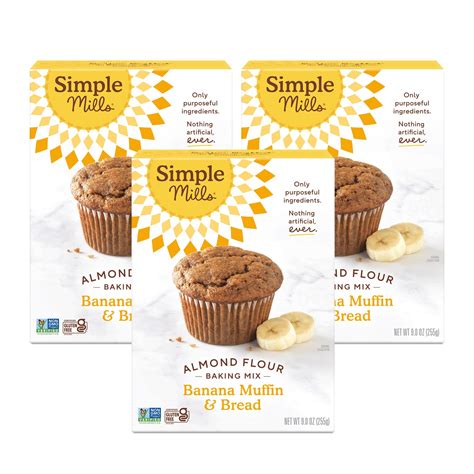 Simple Mills Almond Flour VTF5 Baking Mix, Banana Muffin & Bread Mix ...
