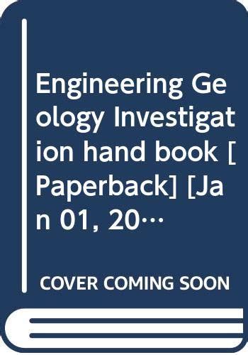 Buy Engineering Geology Investigation hand book Book Online at Low ...