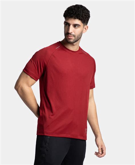Buy Lightweight Microfiber Solid Round Neck Half Sleeve T-Shirt with ...