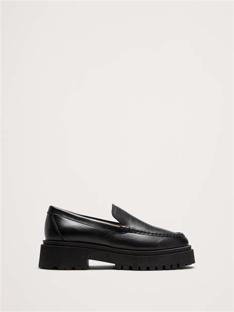 Italian Leather Lug-Sole Loafer | Banana Republic