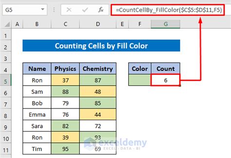 Excel Count by Color Cell 的图像结果