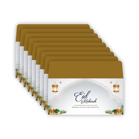 Combo Pack 20 Eid Mubarak Envelopes + 20 Envelope Seal Stickers Shagun ...