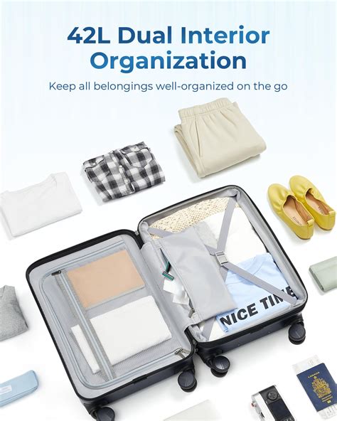 Snapklik.com : BAGSMART Carry On Luggage 22x14x9 Airline Approved