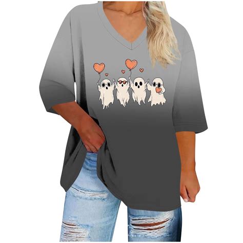 FDGIU Halloween Shirts for Women Women's Halloween Fashion Daily ...