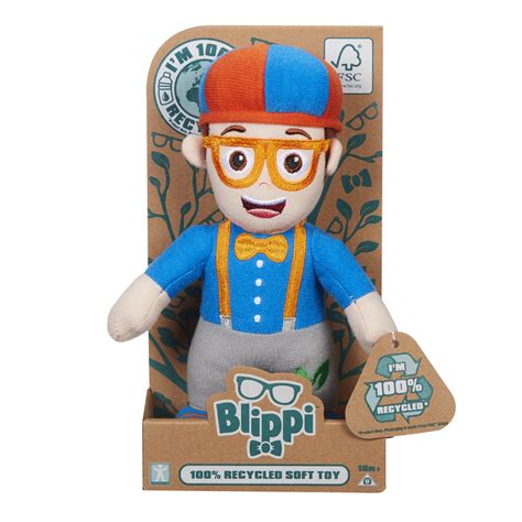 Buy Blippi Eco Soft Toy, 100% Recycled materials, Blippi Gift ...