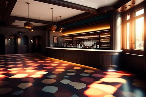 Empty cafe or bar interior daytime | Premium AI-generated image