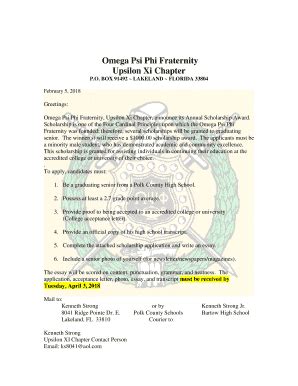 Fillable Online khs polk-fl Omega Minority Male Scholarship - Kathleen ...