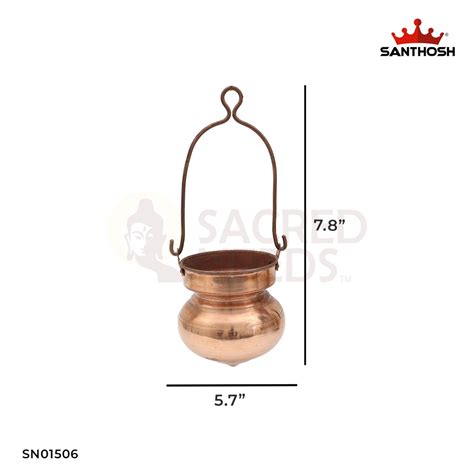 Copper Dhara Pathram – 7.8 Inch Ritual Pouring Pot for Pooja – Sacred Needs