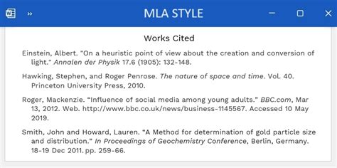 Image result for MLA Style References